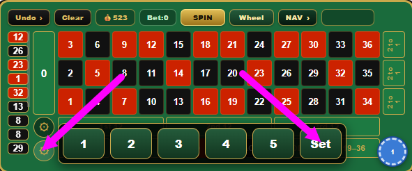 Step 6 – Cog and Set button